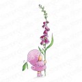 BUNDLE GIRL WITH A FOXGLOVE RUBBER STAMP